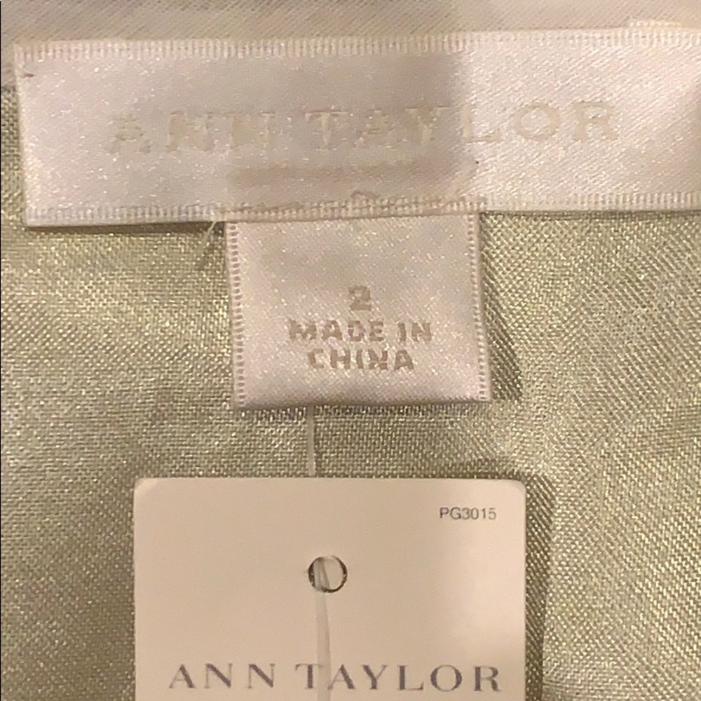 NWT embroidered silk blend Ann Taylor full skirt, Sz2 - Picture 9 of 13